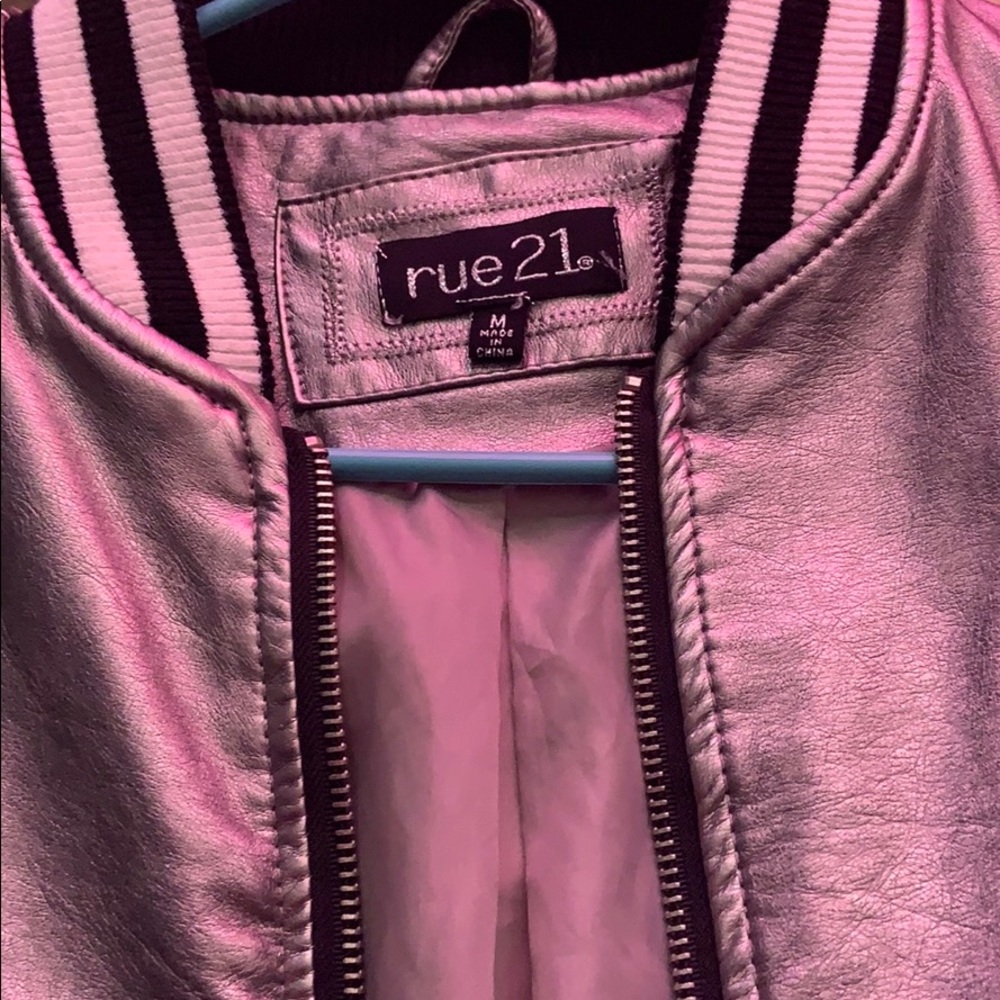 Silver hoodie with black and white cuffs